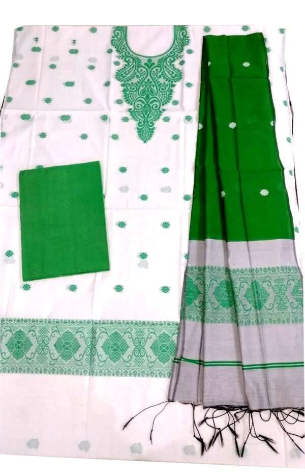 Hybrid three piece tater kaj kora white and green