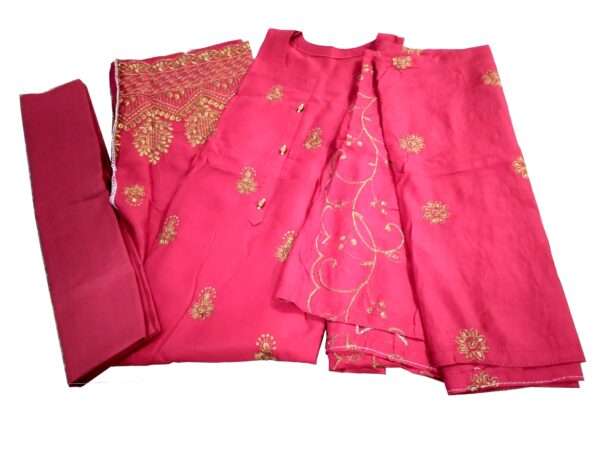 Best quality Mixed cotton সুতার কাজ করা Three Piece